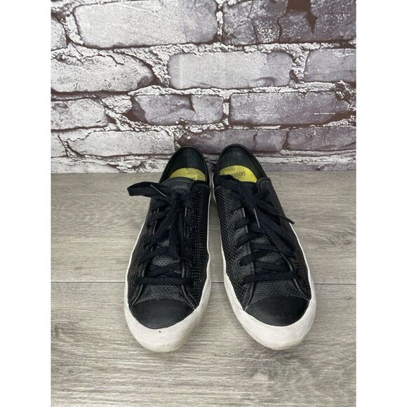 Kate Spade Saturday PF-Flyers Black Leather Low Top Sneakers Women Sz 8M US/39EU - Picture 14 of 16